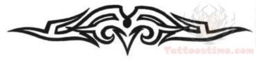 Tribal Outline Lower Back Tattoo Design